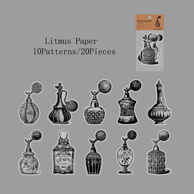 

10 шт./пакет, ретро лакмусовая бумага, набор наклеек для DIY, скрапбука, книги, коллажа, креативная наклейка LXY