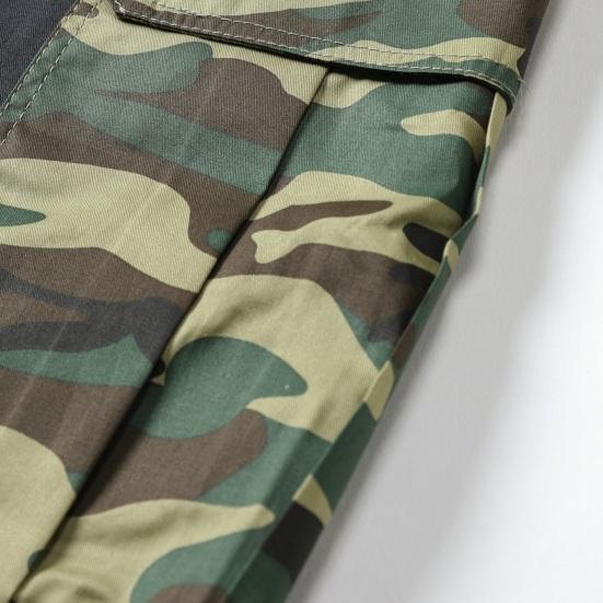 Men Cargo Shorts Mid-rise Button Zipper Fly Casual Shorts with Multi Pockets Solid Color Straight Wide Leg Summer Shorts
