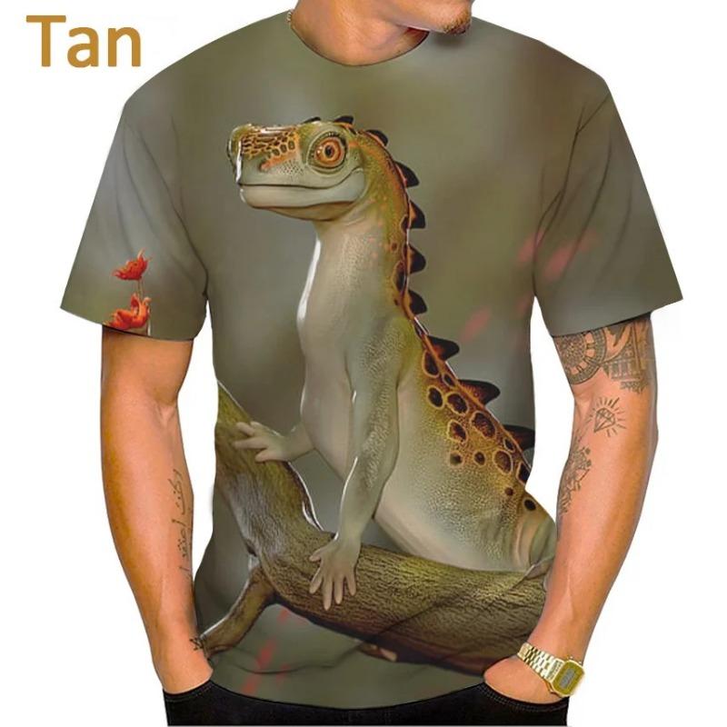 

Футболки с короткими рукавами и принтом ящерицы, повседневные, с круглым вырезом, унисекс. Мужские и женские футболки с короткими рукавами с 3D-принтом. 6XL