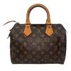 Used Louis Vuitton Monogram Speedy 25 M41528 Boston Bag Brown Authentic 1215