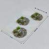 Round Model Layout Decals Stone&Grass Landscape Stones Sticker  For Miniature Gaming