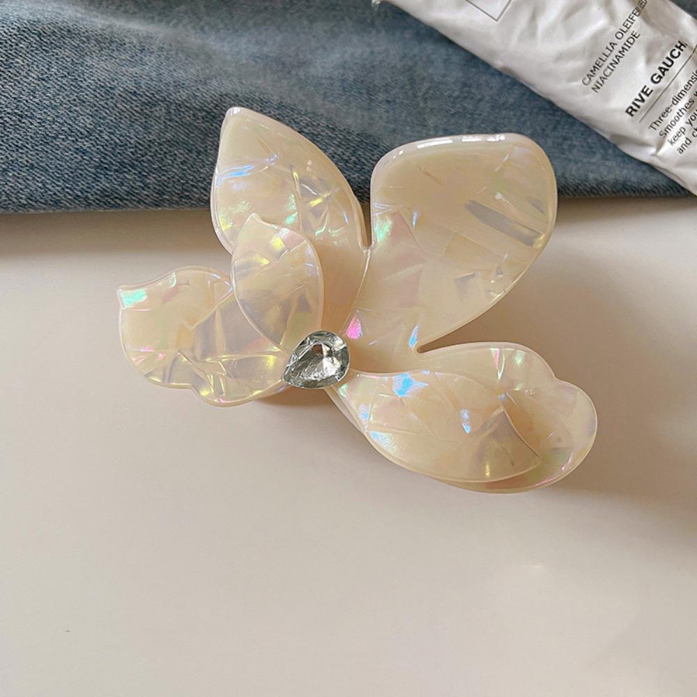 

Acetate French Shark Clip Korean Style Flower Hair Crab Clip Acetic Acid Hair Claw Headwear жёлтый