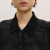 LESS X-Pattern Jacquard Short-Sleeve Lapel Shirt