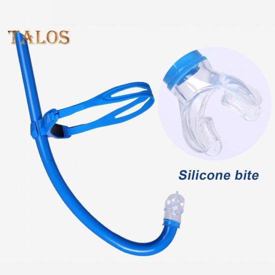 Snorkel Training Tube for Lap Swimming Diving Snorkel Breathing Tube with Headband Liquid Silicone Mouthpiece Snorkel Tube for Adult Kids