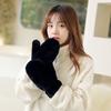 1 Paar Damen-Winterhandschuhe, verdickt, weich, Plüsch, einfarbig, gemütlich, rutschfest, elastisch, winddicht, Wärmespeicherung, warme Damen-Outdoor-Handschuhe