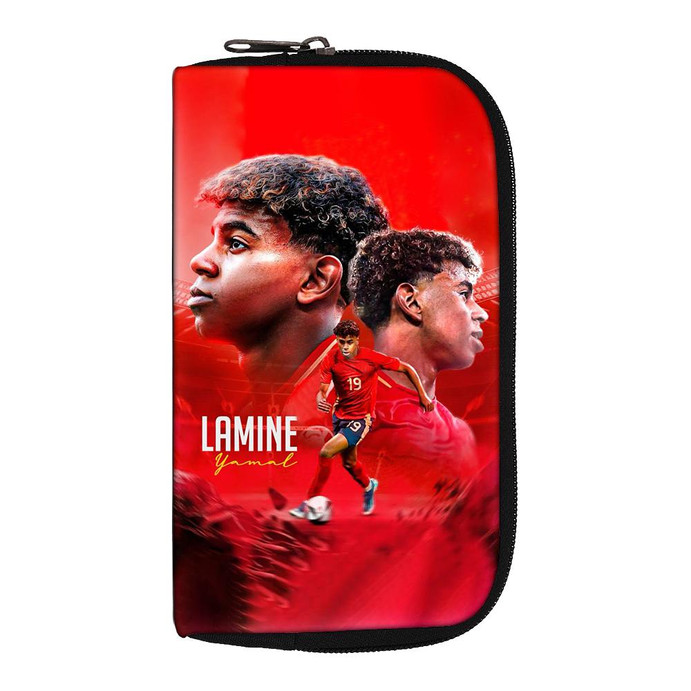 L-Lamin Yamal Wallets Portable Money Coin Purse Women Men Clutch Bag Credit Card Money Bags Storage Bag Headphone Bag