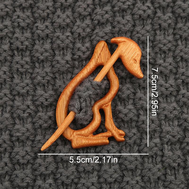 

1 шт. мультяшный значок свитер нагрудник деревянная брошь DIY ремесло шарф пряжка подарок на вечеринку забавная булавка узор животного аксессуары для одежды 1PC