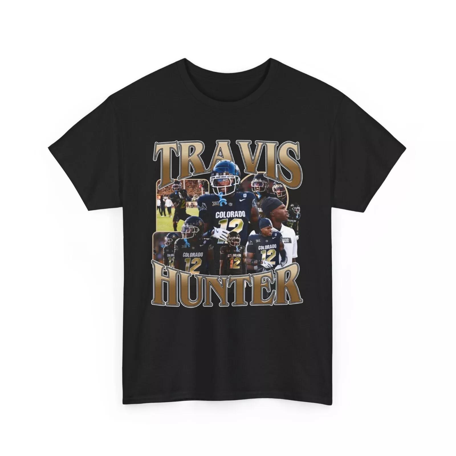 Travis Hunter Football T-Shirt, Football T-Shirt, College Football Shirt.webp S разноцветный