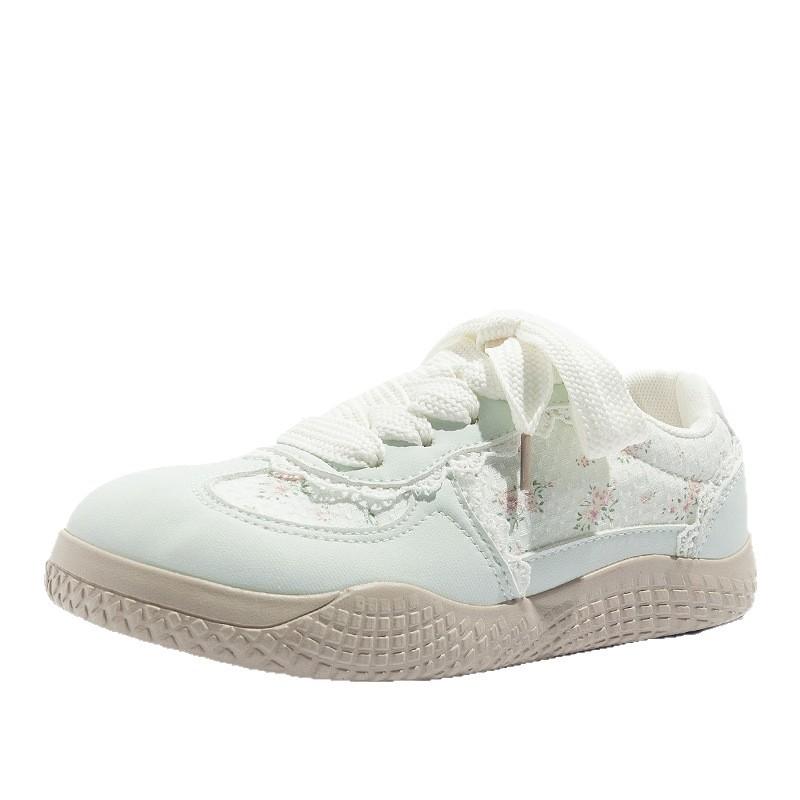 All-match Flat-bottomed Women's Shoes, Fashion German Training Shoes, Breathable Soft-soled Shoes, Increased White Shoes