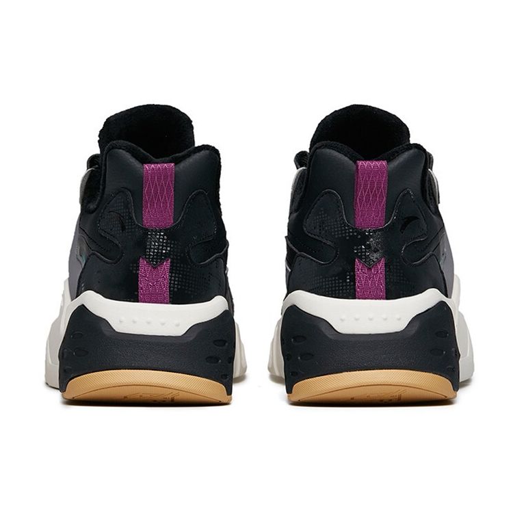 Anta Magic Cube Synthetic Leather Fleece Non-Slip Wear-Resistant Warm Low-Top Dad Shoes Men Sneaker Black Gray 112148808-7