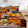 U-Uzumakis N-Narutos Adventures Print 3Pcs Bedding Setduvet Cover With 2 Bedropillowcase Home Birthday Gift