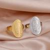 Dawapara Virgin Mary Ring Adjustable Holy Mother Mary Christian Gifts Blessing Protection Religious Ring Stainless Steel Jewelry