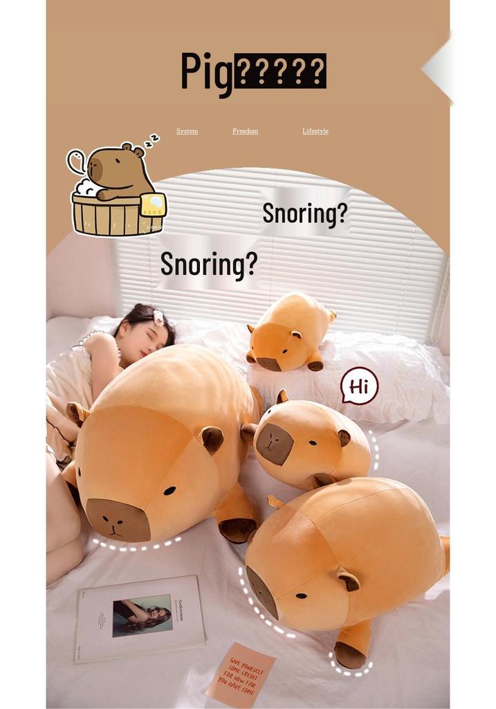 Capybara Hugging Pillow Plush Toy - Cute & Comfy Sleep Doll for Girls