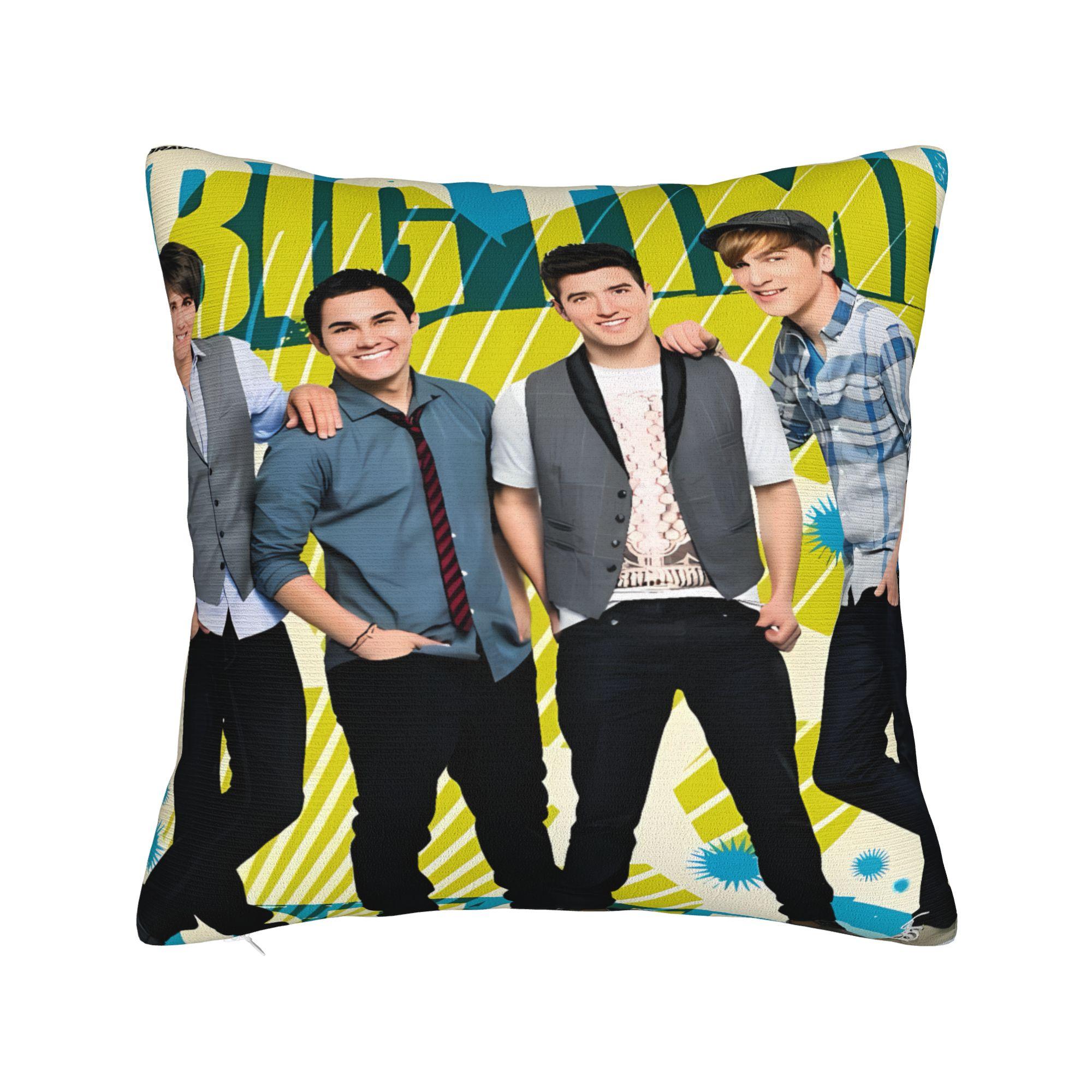 

Big Time Rush Band Pillow Case Design Pillow Cover For Couch Sofa Bedroom Novelty Cushion Cover 12x12Inch
