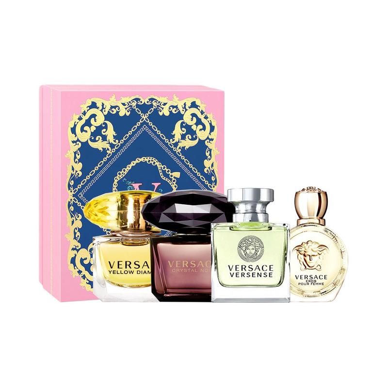 Versace Pink Crystal Diamond Perfume Sample EDP Eau de Toilette EDT 13472474 10-four piece set