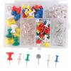 120Pieces Colored Push Pin Cork Notice Board Thumb Tacks Drawing Pins Assorted Color Push Pin for Office Bulletin Board