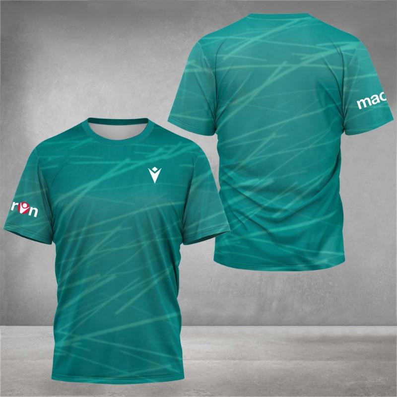 

2025 Новая полосатая теннисная спортивная футболка с принтом мужская легкая спортивная одежда баскетбол с коротким рукавом M