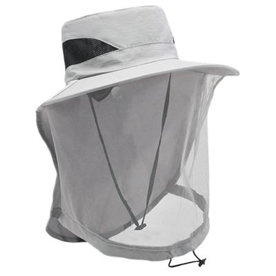 UV Shield Headgear Hat with Gnat Netting with Mesh Face and Neck Cover Outdoor Hat with Netting for Summer Vacation Beach
