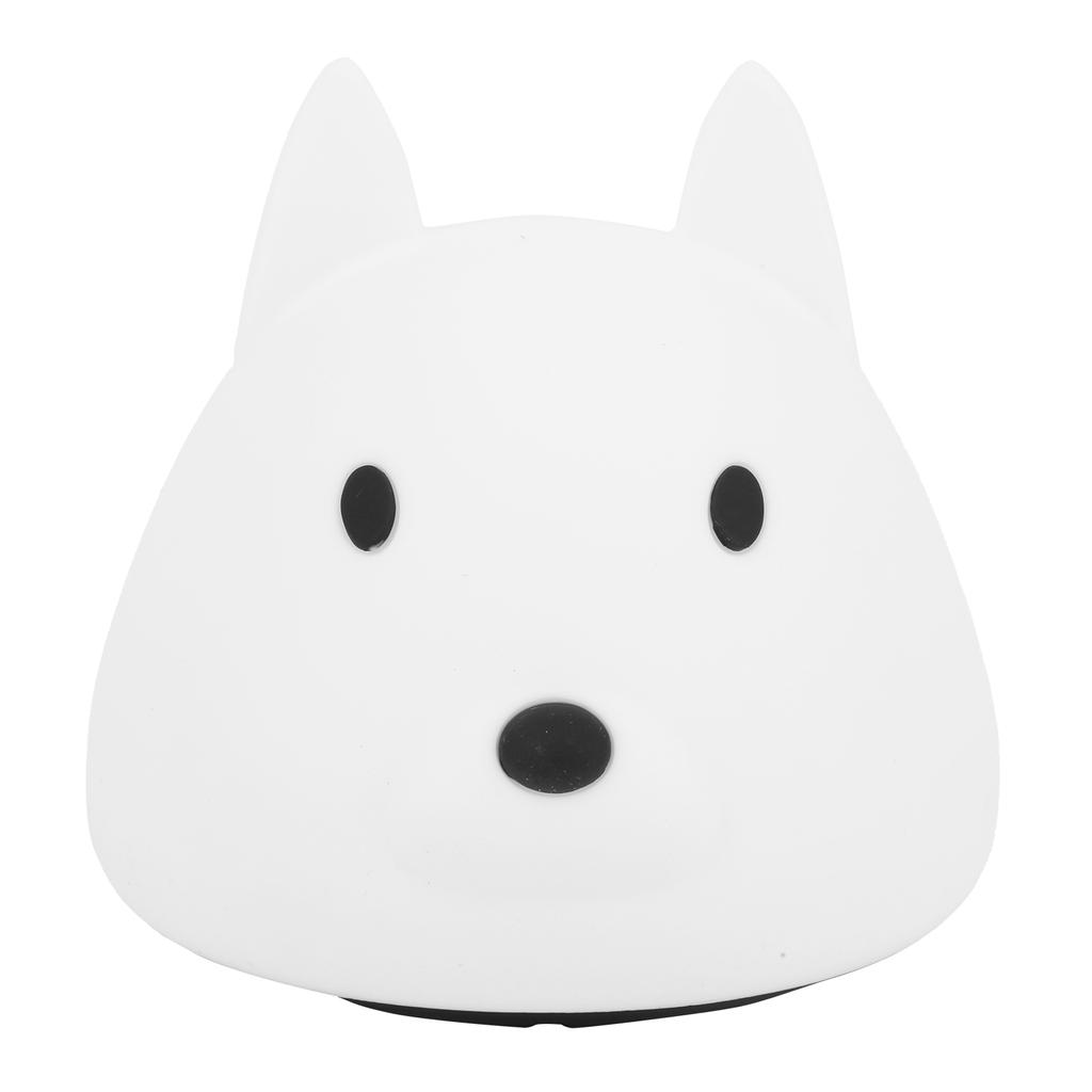 Cute Night Light Dog Animal Silicone Lamp Colorful Gradient Ambient Lighting for Bedroom