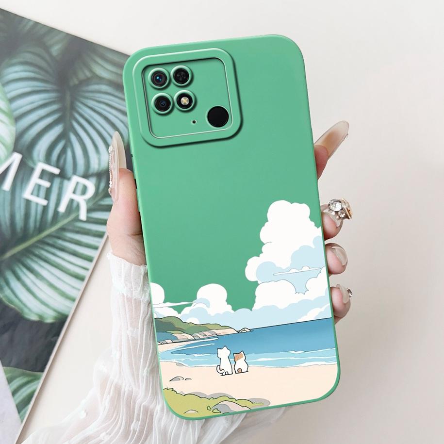 For Xiaomi Redmi 10C Case Popular Flower Camera Protection Funda Soft Silicone Phone Case For Redmi 10 Power Cover Redmi10C Capa