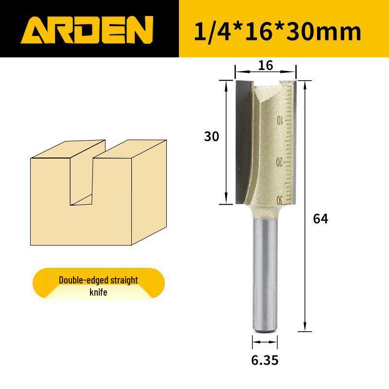 Yaden Blade Metric Fixed Blade Milling Cutter Trimmer - Small Router Slotting Cutter 1/4" for Woodworking & Stock Removal