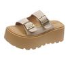 Thick Metal Buckle Soled Summer Women Slippers For Wear Daily