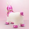 Children's Jumper for Jumping with Pump Unicorn White with Shiny Horn with Bandana