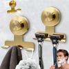 1/2 Pc 304 Stainless Steel Suction Cup Razor Holder, 15.43LB Removable Reusable Shower Wall Hook for Bathroom Use
