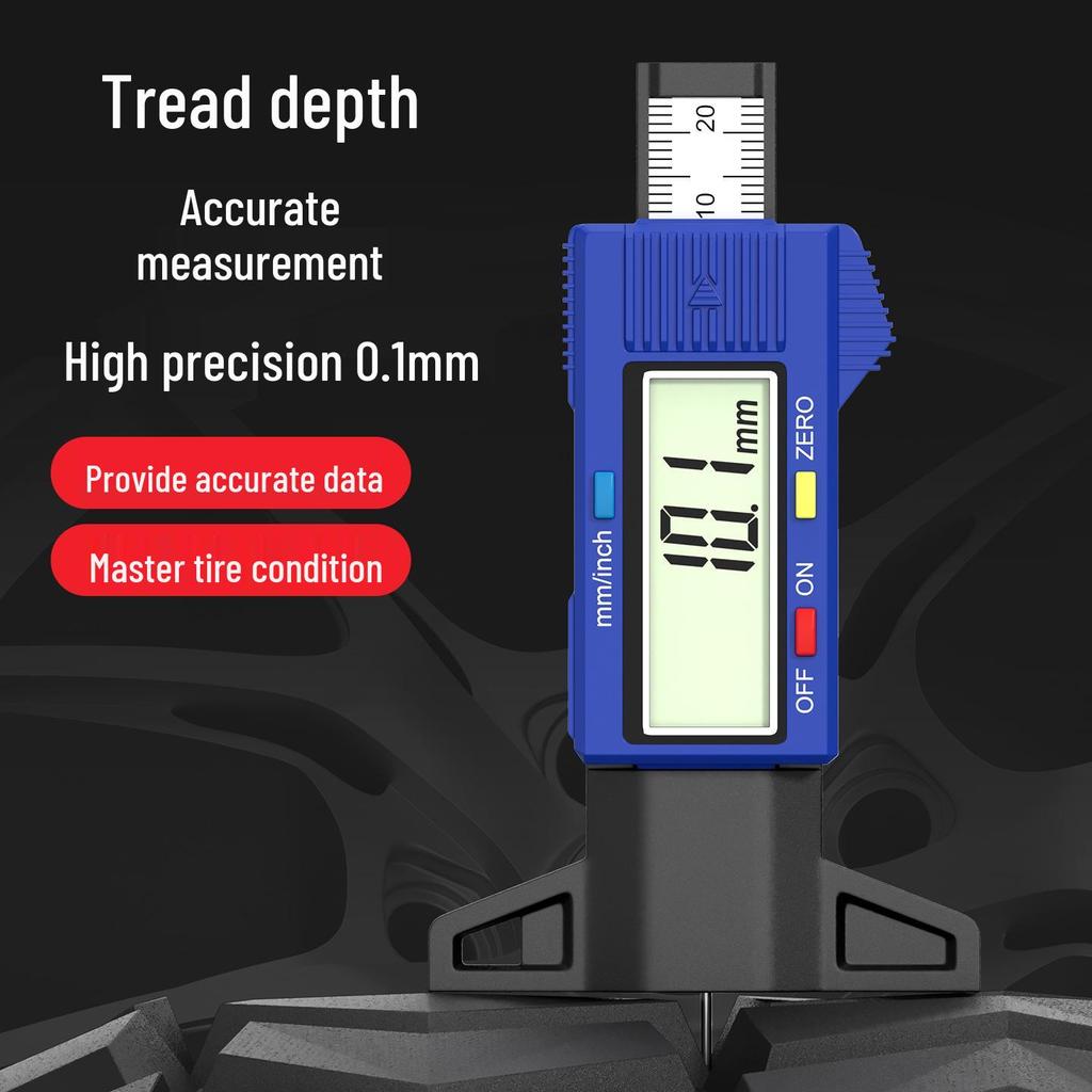 Elektronický měřič hloubky dezénu pneumatik 0-26 mm