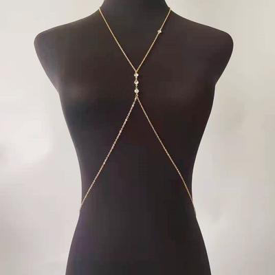 Summer Waist Chain Chest Chain Women Sexy Street Photography Rhinestone European and American Beach Style Necklace Body Chain
