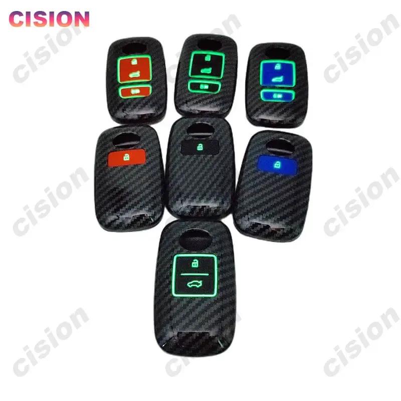 Carbon Fiber Remote Car Key Fob Cover Case Shell Holder Protector For Toyota Yaris Ativ Raize Veloz Avanza Rush Perodua Daihatsu