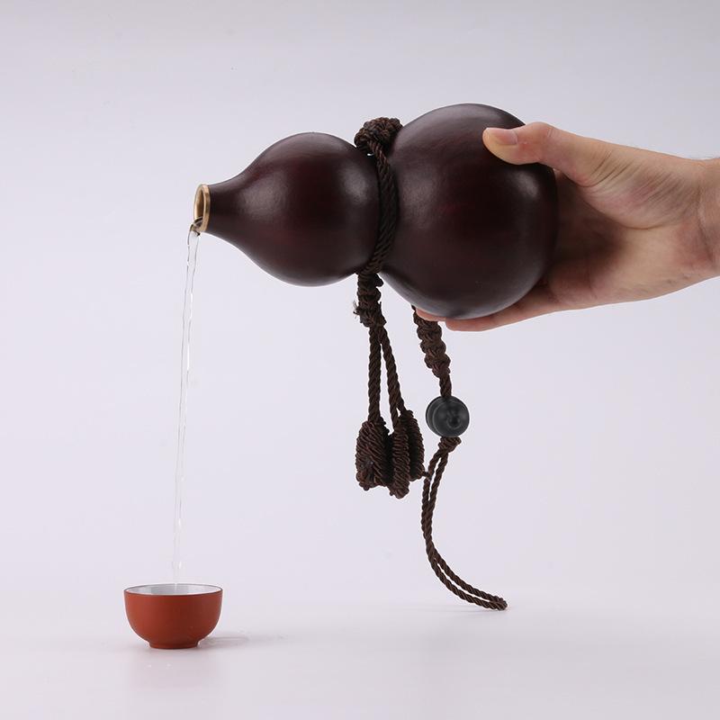 Natural Gourd Water Bottle for Wukong Cosplay Monkey King Hulu Flask Calabash Home Table Decor Chinese Pumpkin