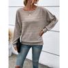 Pulover de damă Toamnă/Iarnă Hanorac casual Top de damă Culoare uni Mânecă lungă Gât rotund Tricou pulover patchwork