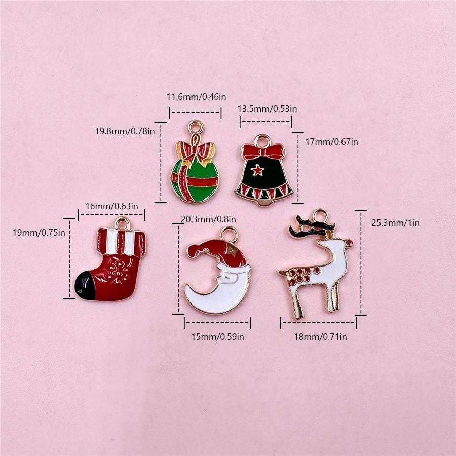 10 sztuk DIY Akcesoria Dekoracja Naszyjnik Kolczyki Biżuteria Makings Ręcznie Wisiorek Koraliki Boże Narodzenie Materiały Stopowe