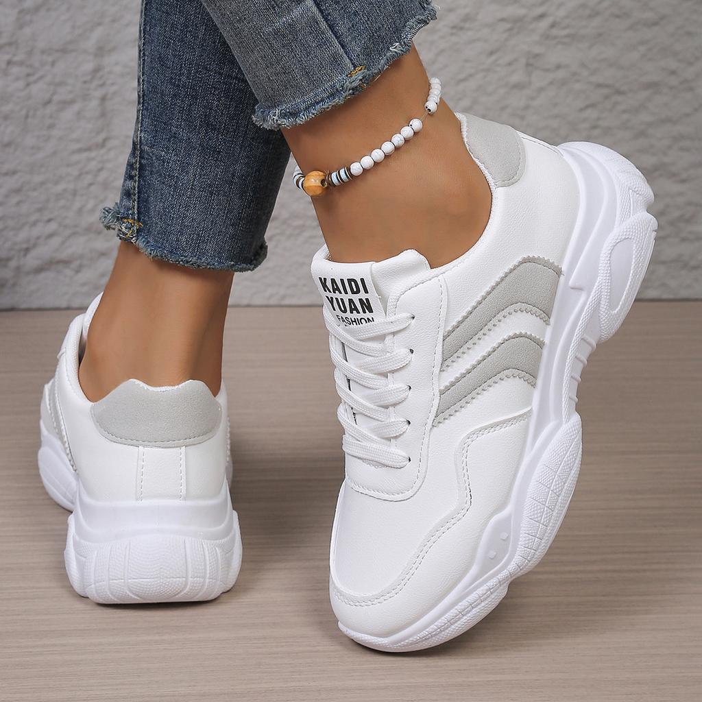 Women's Casual Dad Sneakers Comfortable Chunky Platform Running Shoes Non-Slip Lace-Up Breathable Walking Shoes for Women Workout Tennis Sneakers