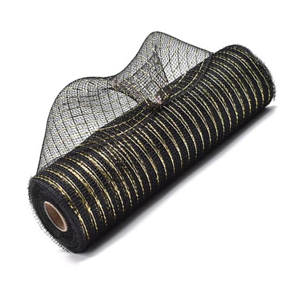Deco Net Ribbon 10 Inchx10Yard Metallic Poly Deco Net Ribbon For Christmas Wreath Crafting Wrapping Home Decoration