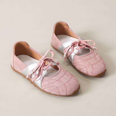 Fall 2025 New Women's Shoes French Thin Sole Color Block Mary Jane Shoes