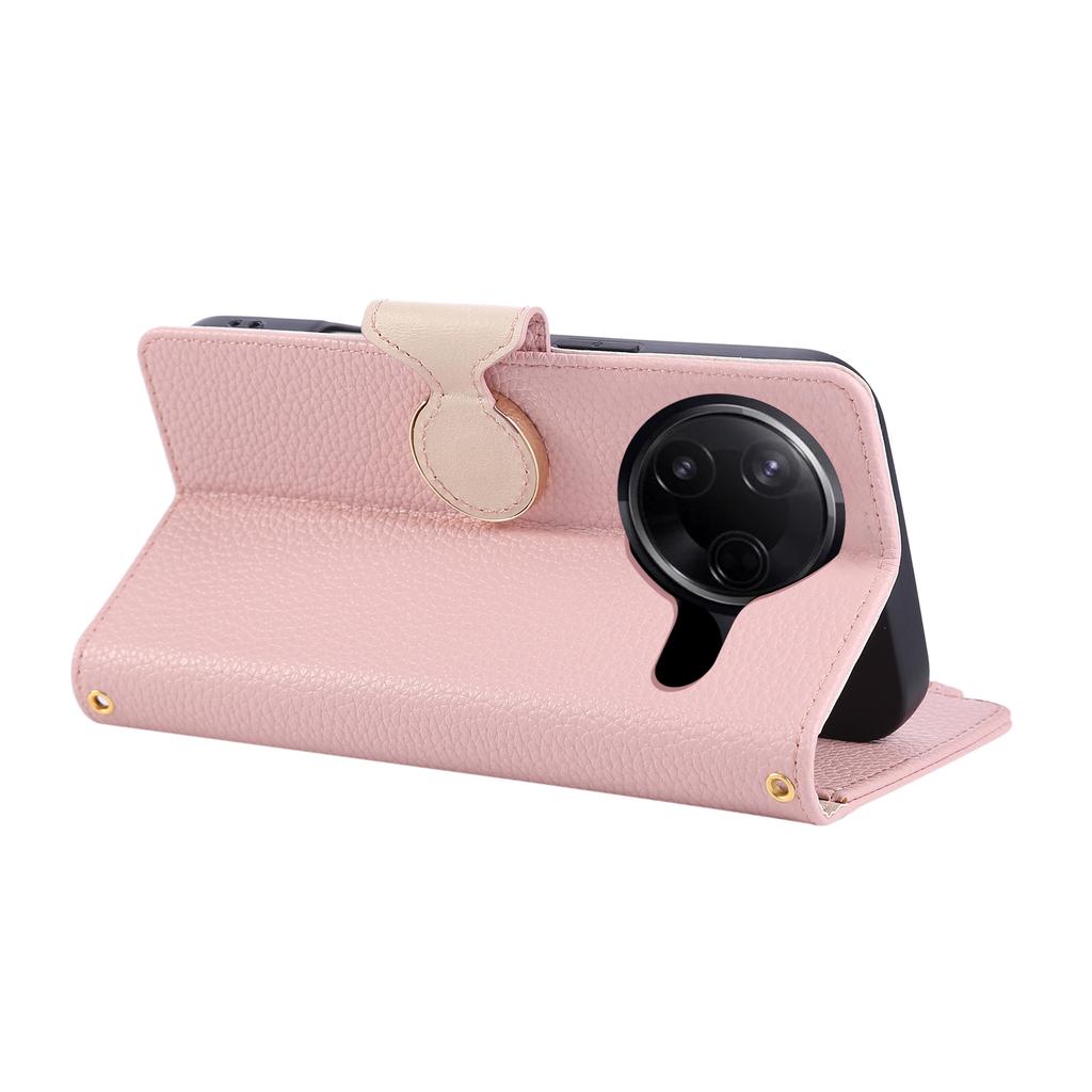 For Xiaomi Poco F7 Ultra 5G/Redmi K80 Pro 5G Case Zipper Wallet Leather Phone Cover with Wrist Strap