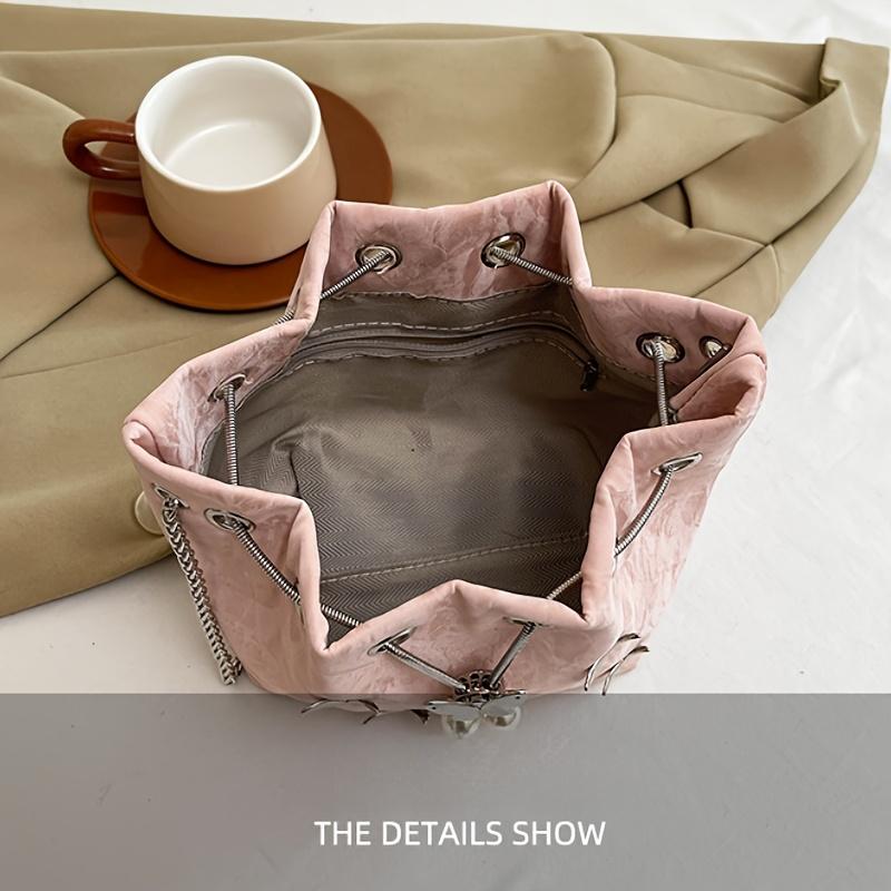 Trendy Butterfly Women Handbag, Unique Versatile Tote Bucket Bag, Shoulder Bag, Stylish Chain Crossbody Bag