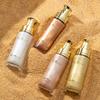4pcs Body Shimmer Oil Set Liquid Highlighter 30ml Face and Body Luminizer Sparkle Glow Makeup Non-Sticky Moisturizing Shimmer Lotion