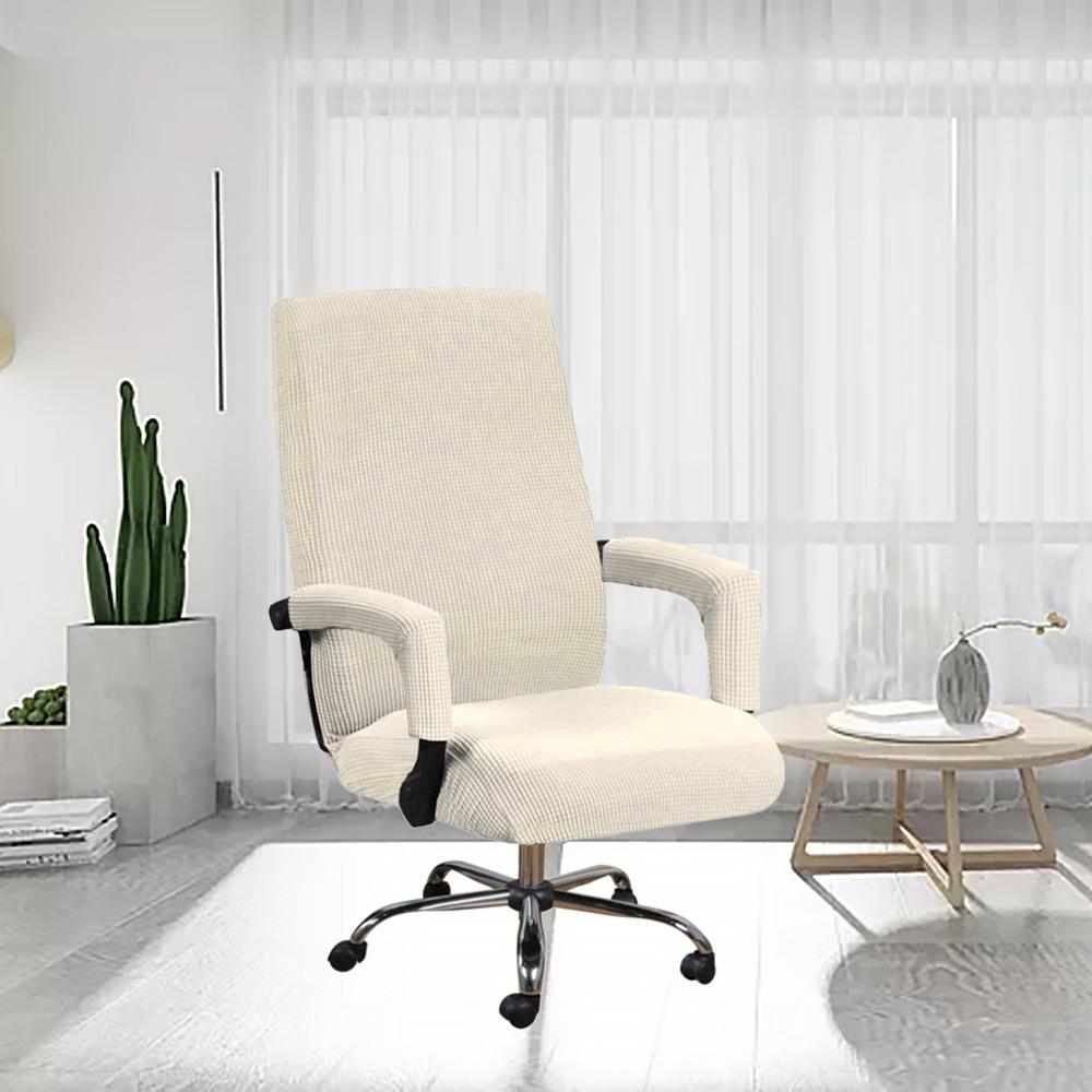 Cross-border Elastic Modern Fleece Office Chair and Armrest Seat Cover