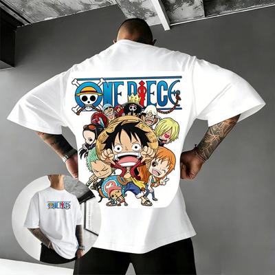 One Piece Luffy Anime Graphic T Shirt Men Women 2026 Summer Cotton Short Sleeve Tee Casual Streetwear Oversized Crewneck Tops