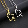 Bangladesh Map Pendant Necklace for Women Men Country Map Stainless Steel Jewelry Gift