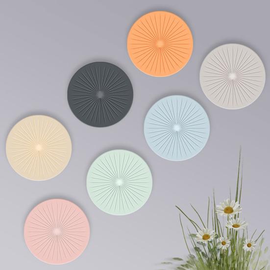 Insulation Pad Heat-resistant Easy Home to Clean Round Food-grade Silicone Restaurant Hotel Dining Table