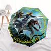 Fantasy Warriors: Epic Battle Scene StickerUmbrella, Portable 3-Fold Compact Umbrella for Men & Women Gift