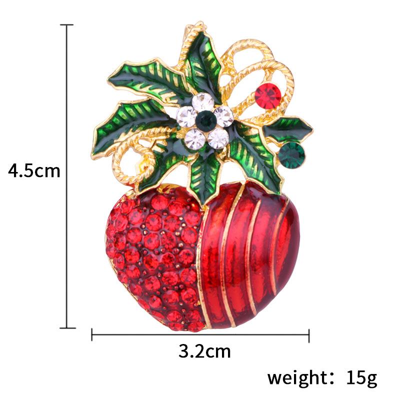 Weihnachtsbroschen Set Baum Weihnachtsmann Schneemann Schlittenglocke Stiefel Anstecknadel für Weihnachts-Pullover Dekoration Körperaccessoires