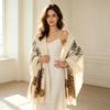 Winter warm silk scarf women's dual-purpose scarf high-end feeling spring and autumn versatile cotton and linen sunscreen shawl foreign style fashion