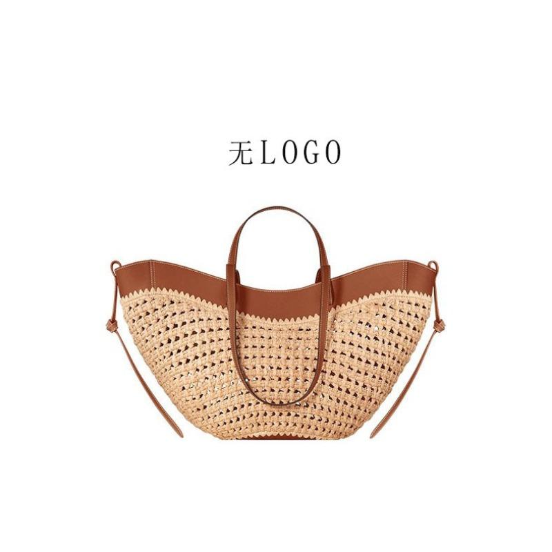 Neue handgeflochtene Tasche trendig lässig einfach große Kapazität Strandtasche Stroh Schultertasche