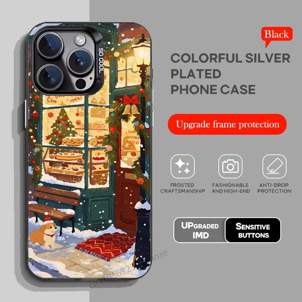 Cartoon Christmas Style Phone Case for iPhone 15 16 Pro Max Air SE 11 13 Pro 14 Plus 12 11Pro 15Pro Max 16e Cover