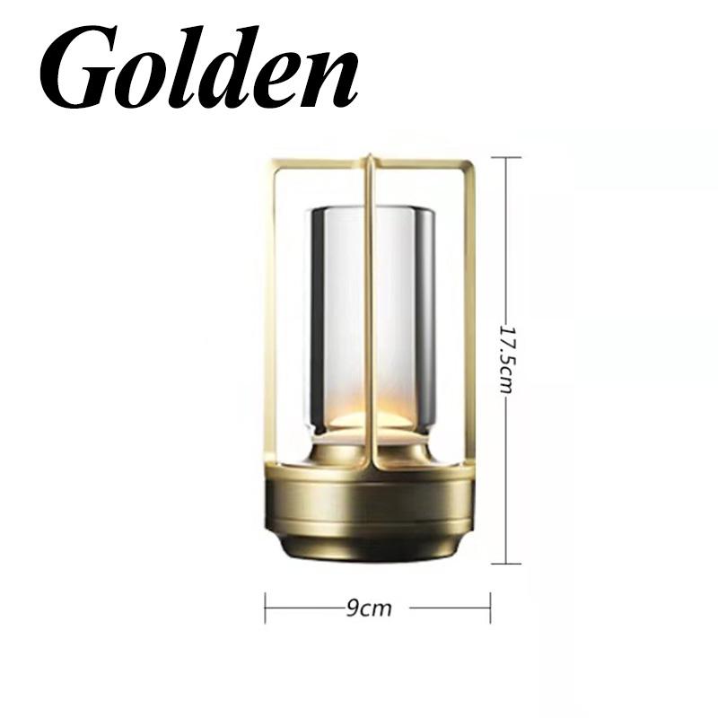 LED Cordless Table Lamp Retro Bar Metal Desk Lamps Rechargeable Touch Dimming Night Light Restaurant Bedroom Home Outdoor Decor